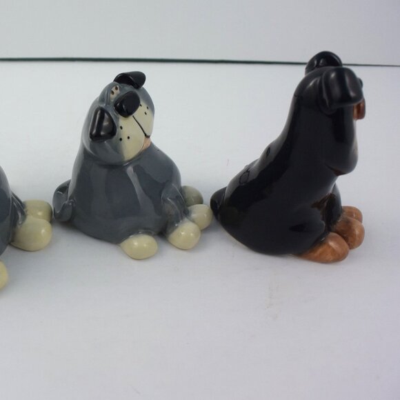 3 Russ Berrie Douglass Ceramic Dog Figurines, Large One is Trinket Box - Picture 6 of 13